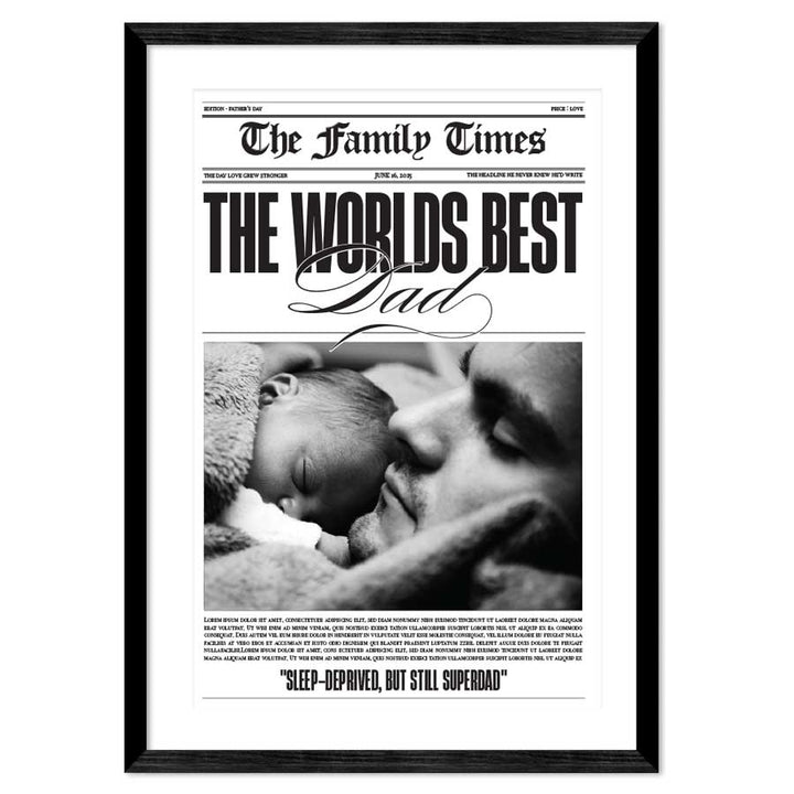 Personalised Newspaper Poster (Photo + All Text + Paragraph)