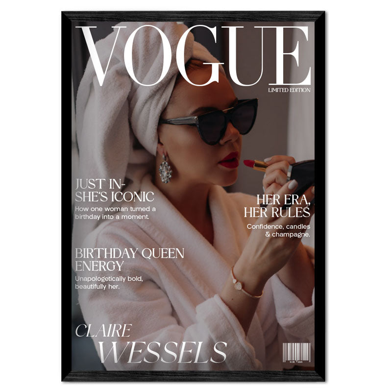 Custom VOGUE Magazine Cover – Glam Birthday Gift for Her