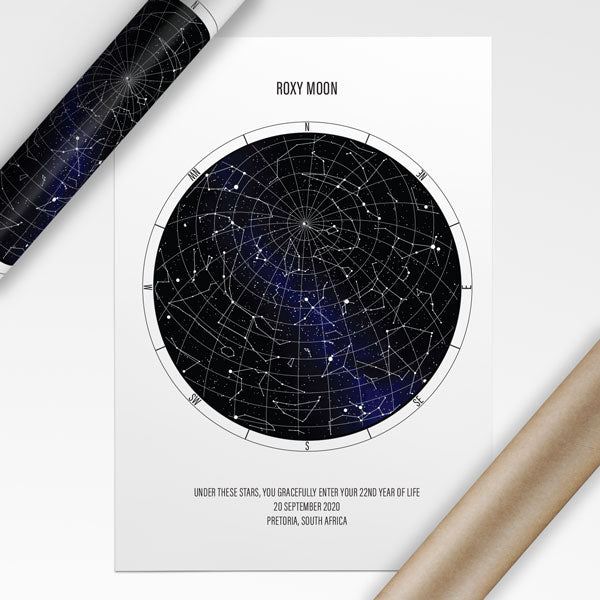 best birthday gift star map poster
