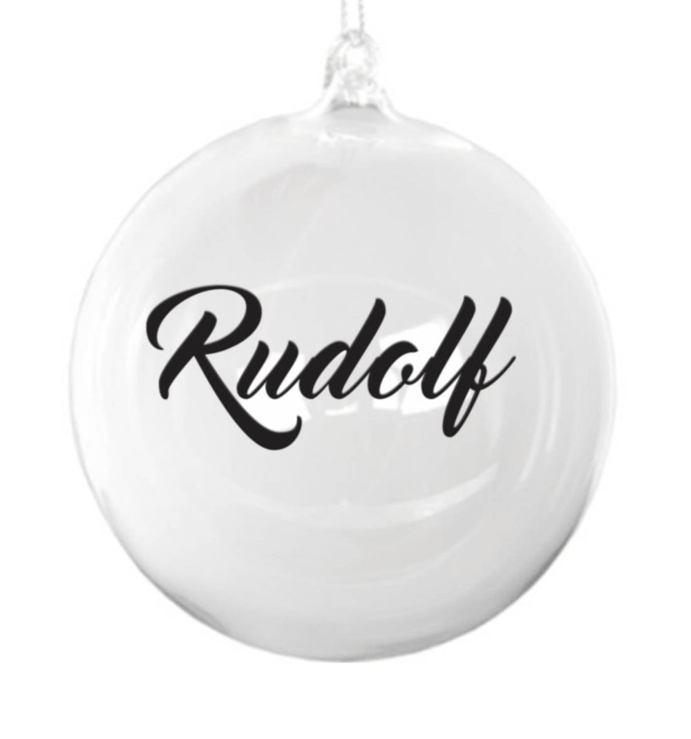 PERSONALISED CHRISTMAS BAUBLE GLASS - Georgie & Moon