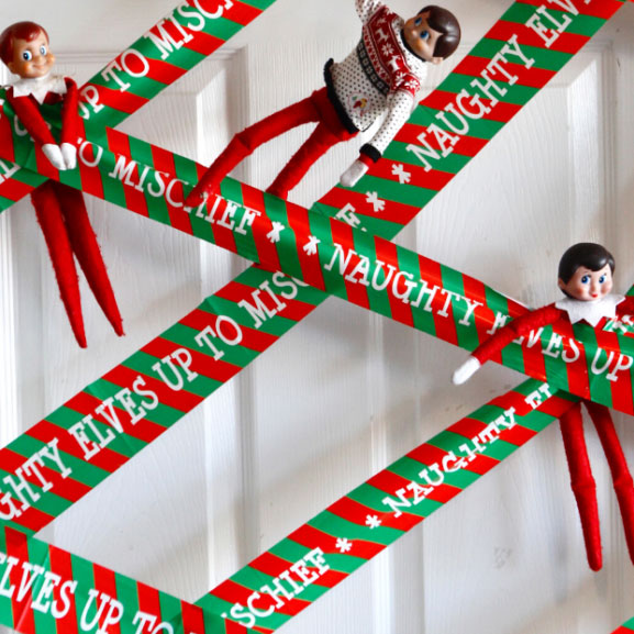 Elves Up To Mischief Caution Tape