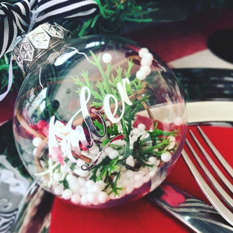 CHRISTMAS BAUBLE - PERSONALISED BAUBLE - Georgie & Moon