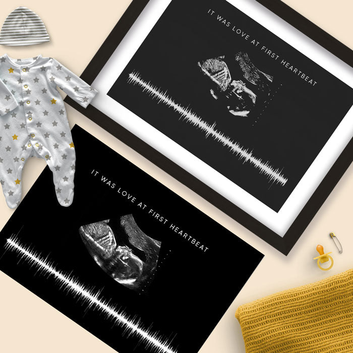 baby heartbeat scan sound wave art
