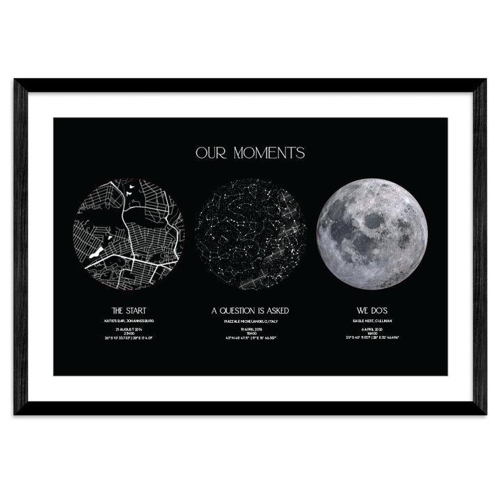 Personalised City Map, Star Map and Moon Map | Lux