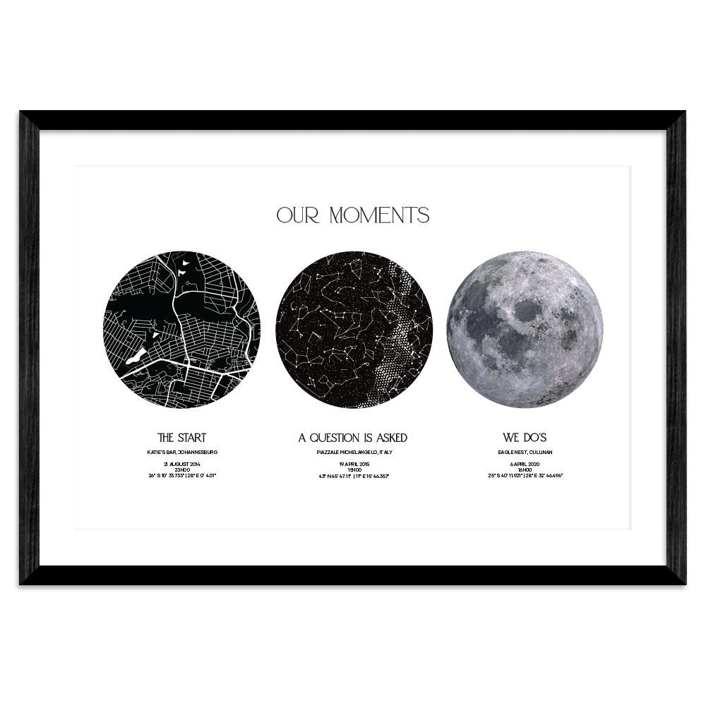 Personalised City Map, Star Map and Moon Map | Lux