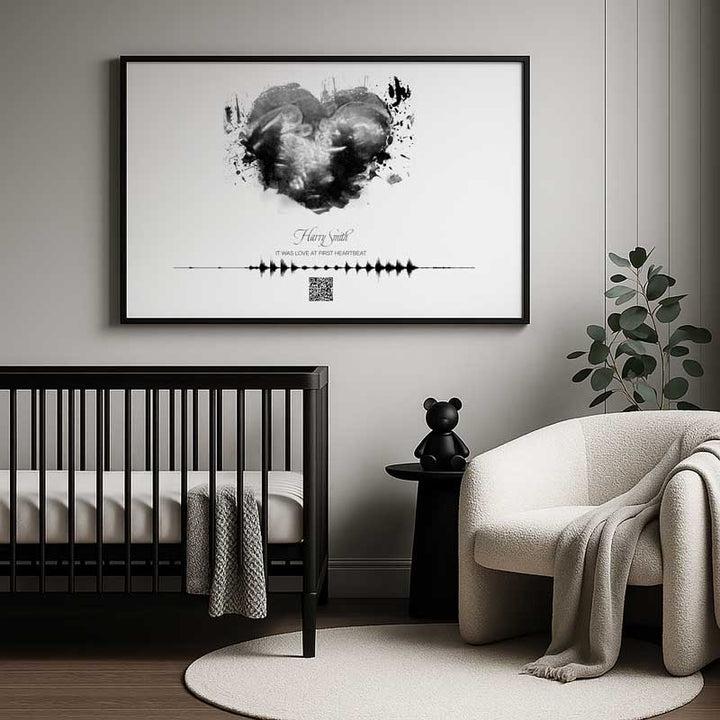 The First Wave™ – Baby Heartbeat & Voice Soundwave Art