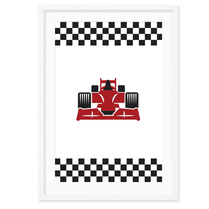 Personalised Kids Wall Art │Racing Car and Name