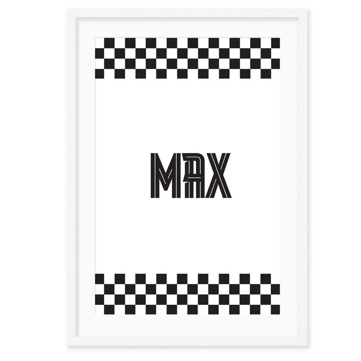 Personalised Kids Wall Art │Racing Motorbike Theme and Name