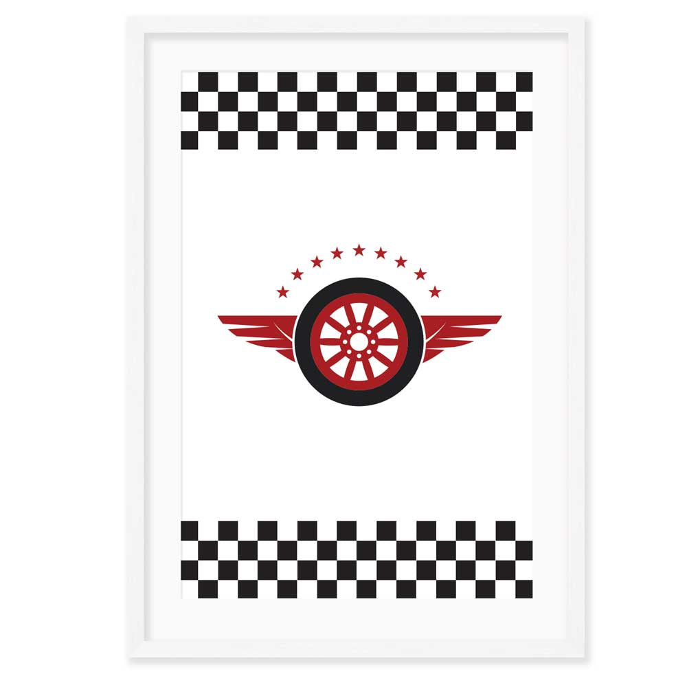 Personalised Kids Wall Art │Racing Motorbike Theme and Name