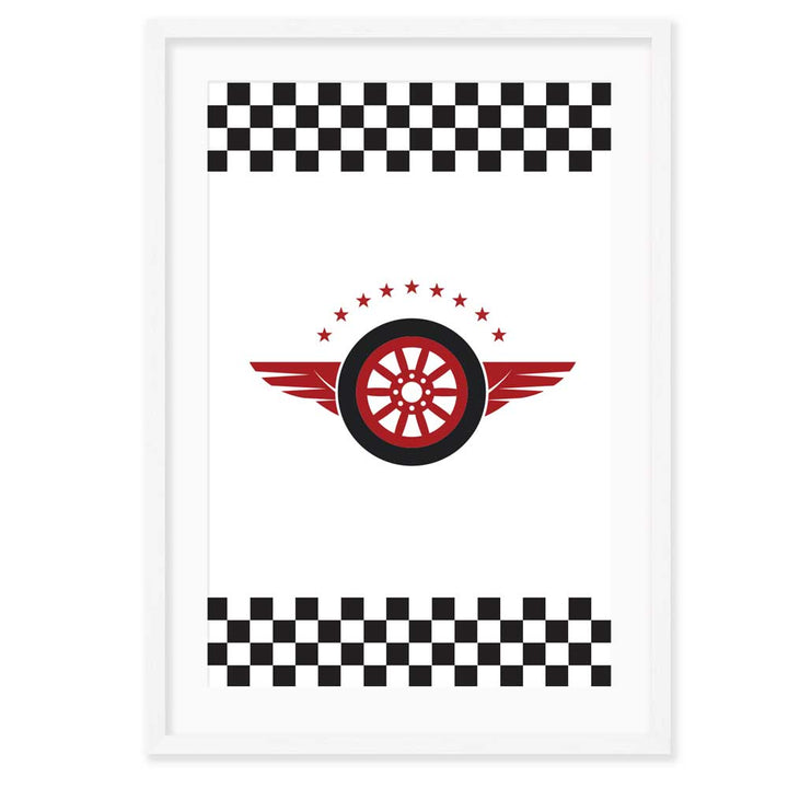 Personalised Kids Wall Art │Racing Motorbike Theme and Name