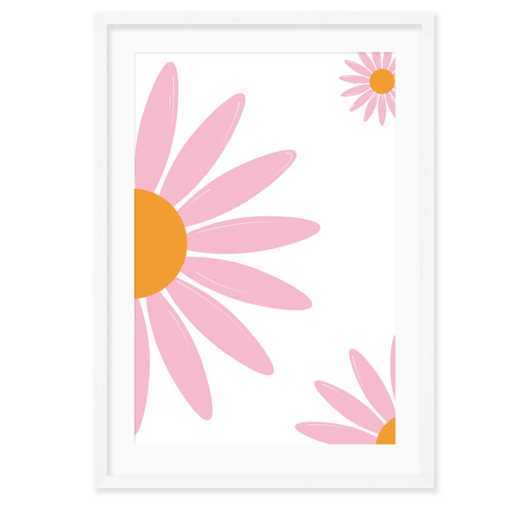 Personalised Kids Wall Art │Daisies and Name