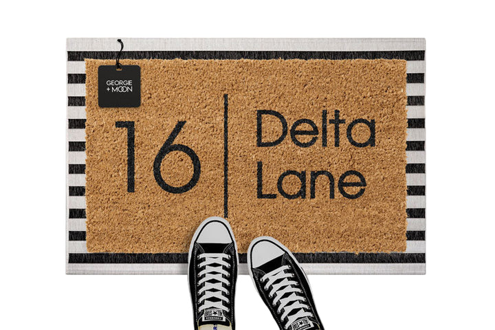 House Number Personalised Doormat | Georgie & Moon