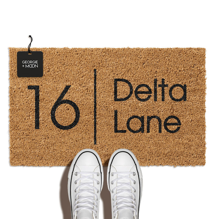 House Number Personalised Doormat | Georgie & Moon