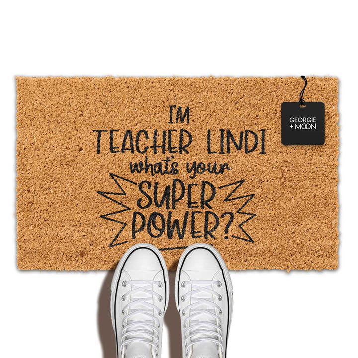 I’m a Teacher – What’s Your Superpower? Personalised Doormat