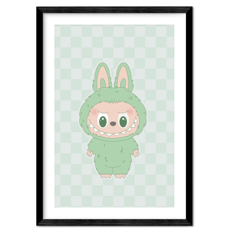 Labubu-Inspired Little Monsters Character Print – Choose Your Colour
