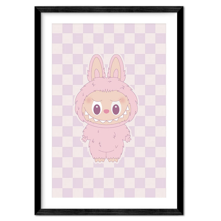Labubu-Inspired Little Monsters Character Print – Choose Your Colour
