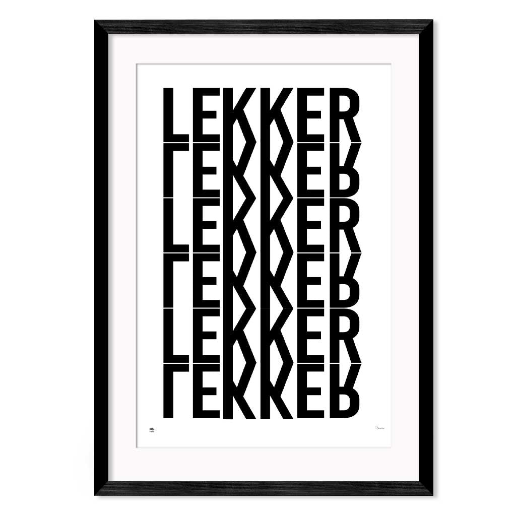 'Lekker' Afrikaans Typography Poster