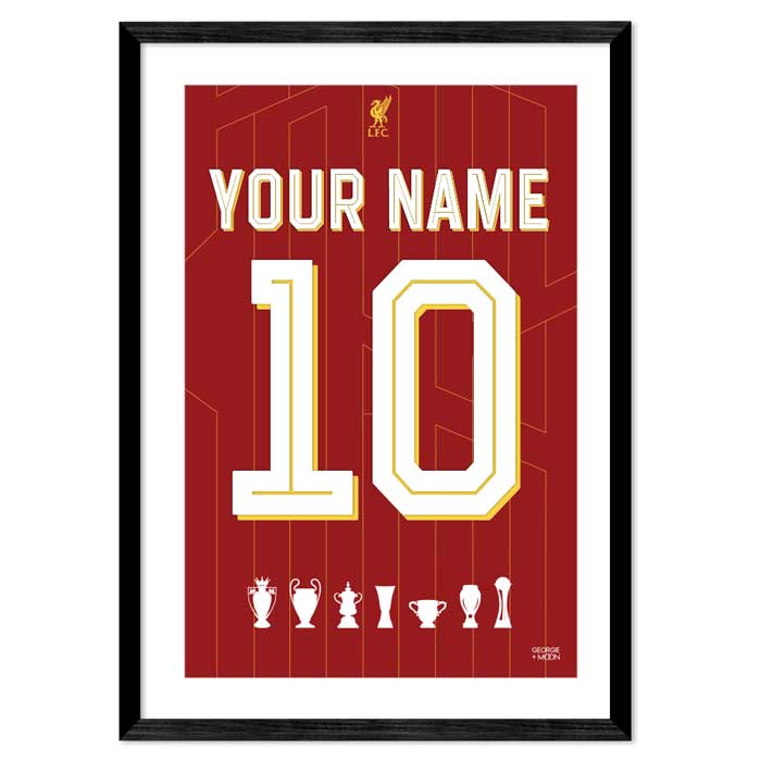 Personalised Liverpool Shirt Poster – Add Your Name & Number