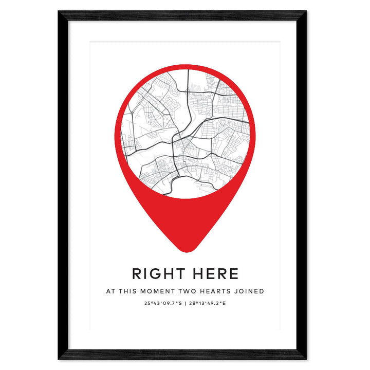Personalised City Map Art | Location Pin