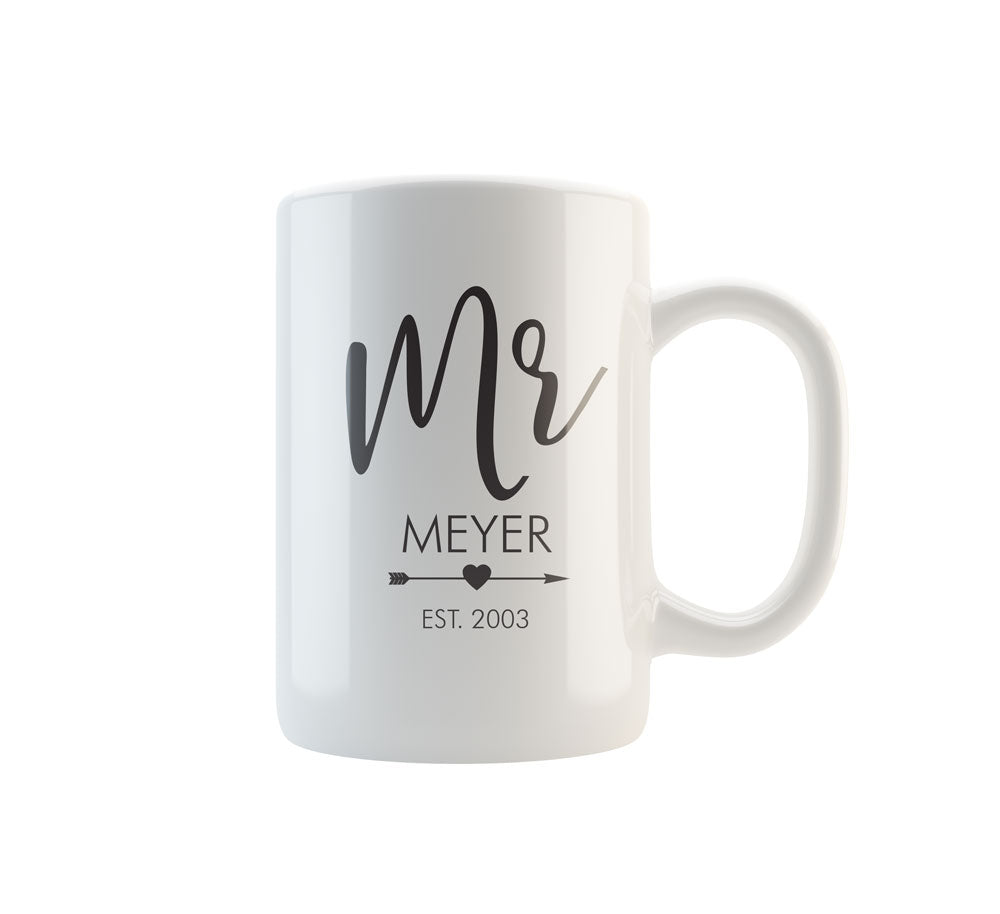 Personalised Mug | Mr or Mrs Mug Various Designs