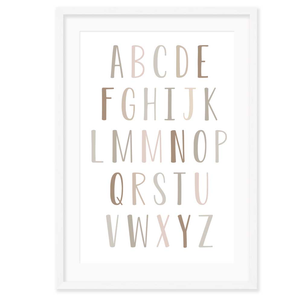 Kids Wall Art │Alphabet various colours