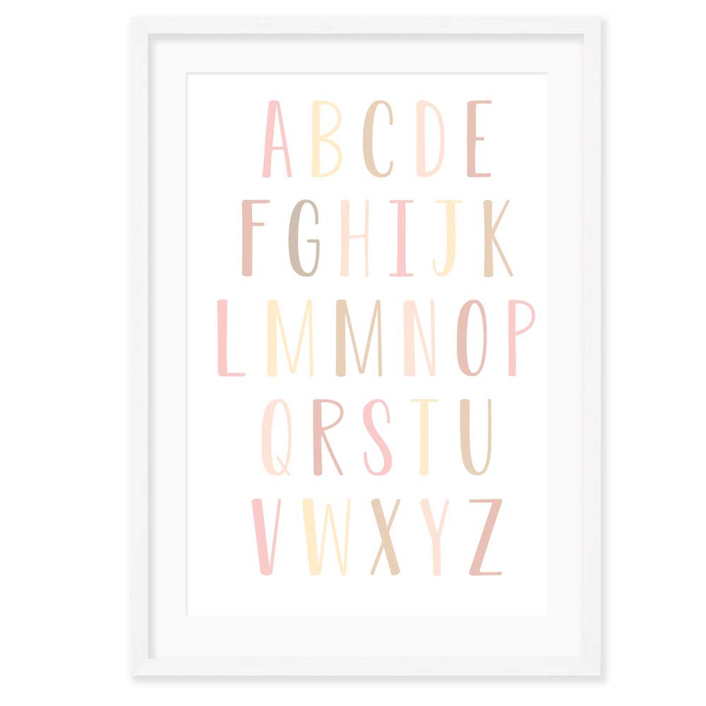 Kids Wall Art │Alphabet various colours