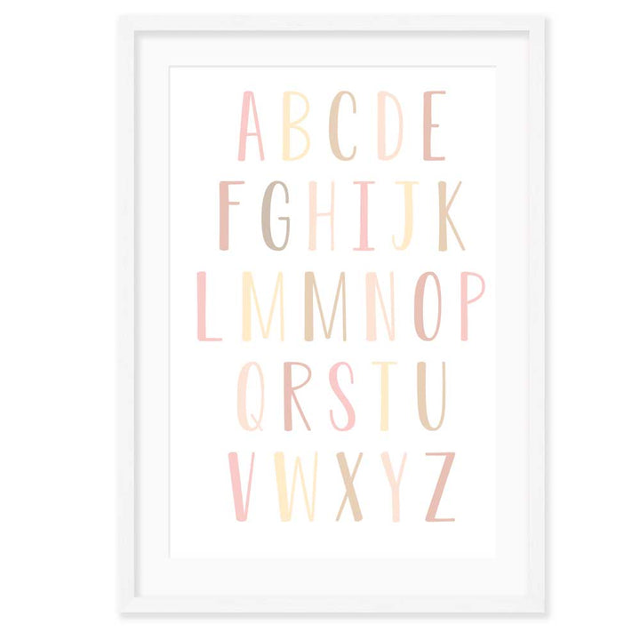 Kids Wall Art │Alphabet various colours