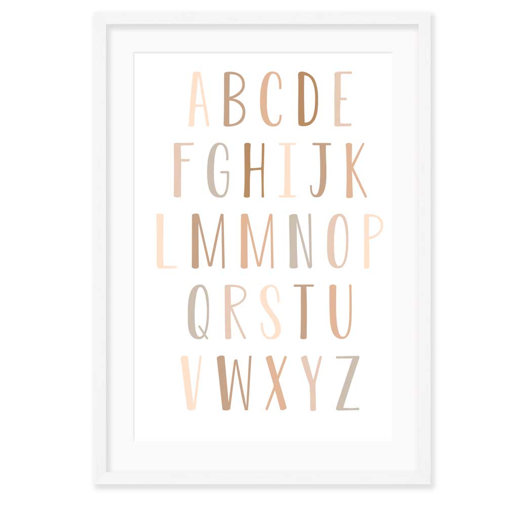 Kids Wall Art │Alphabet various colours