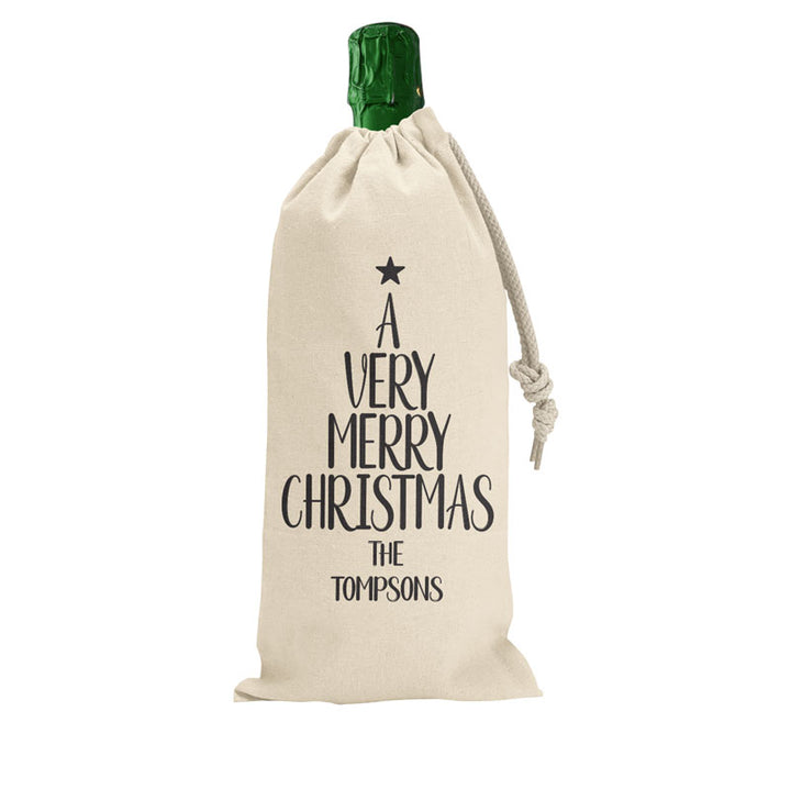 Christmas Wine Bag Various Designs | Personalised