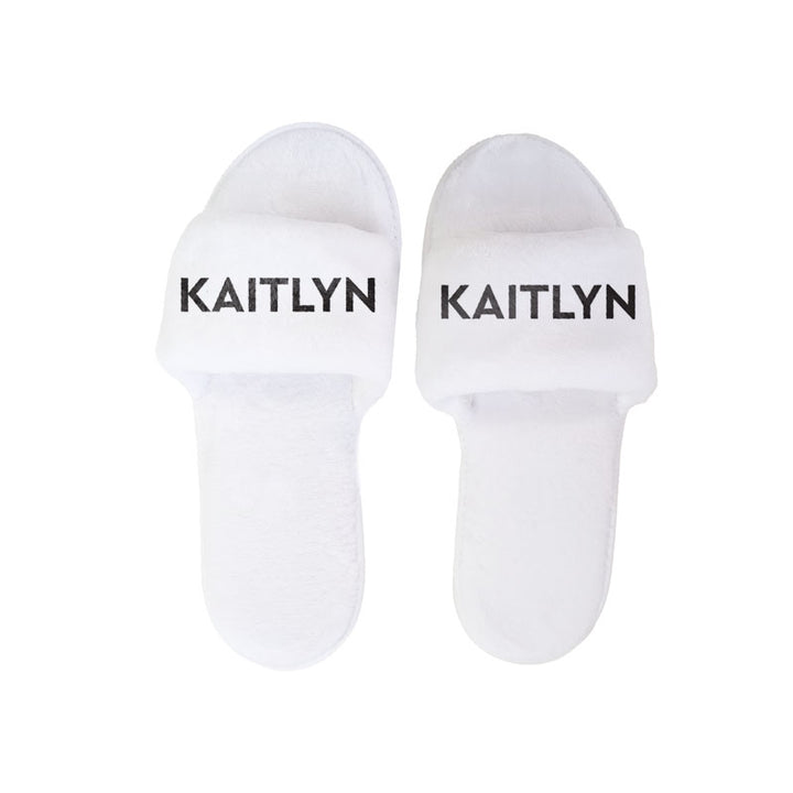 Personalized Slippers White Lux 5 Pack