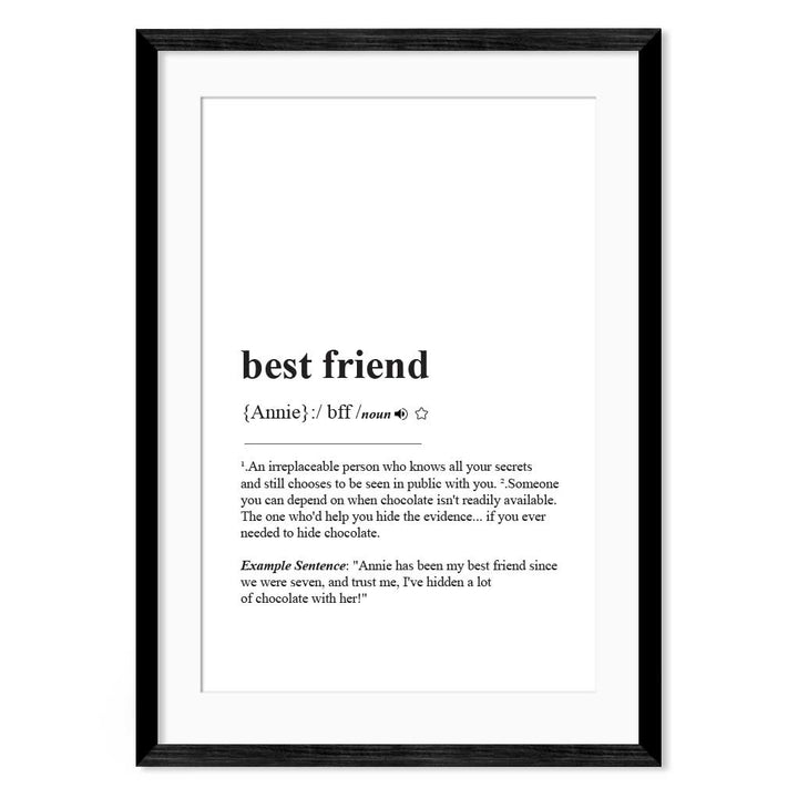 Personalised Dictionary Quote Poster