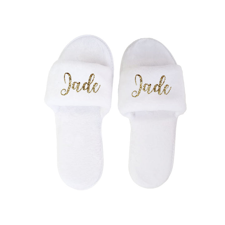 Personalized Slippers White Lux 5 Pack