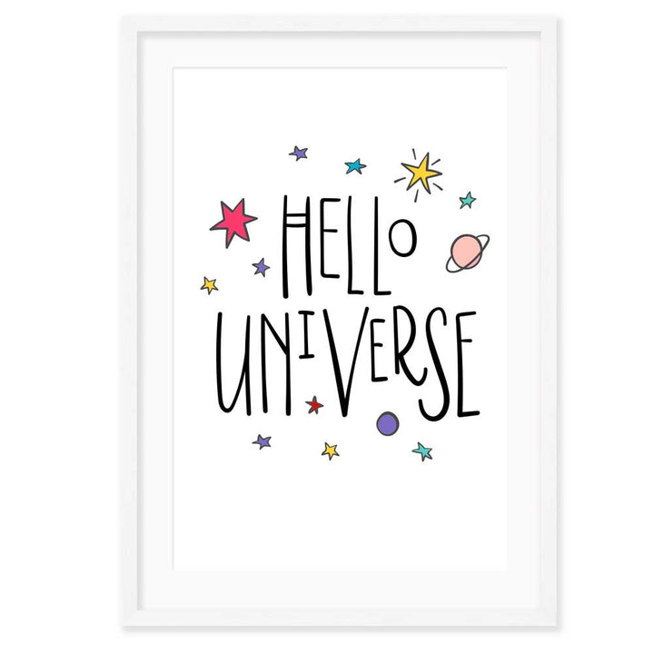 Personalised Kids Wall Art │Hello Universe Space poster