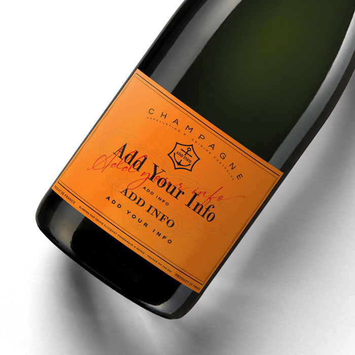 Personalised Champagne Label | Veuve Clicquot Yellow