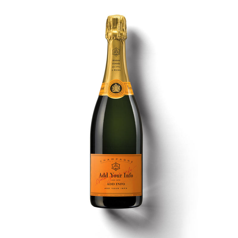Personalised Champagne Label | Veuve Clicquot Yellow