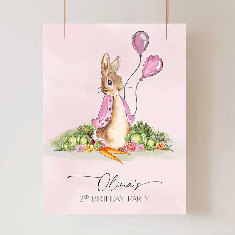 Personalised Peter Rabbit Welcome Sign