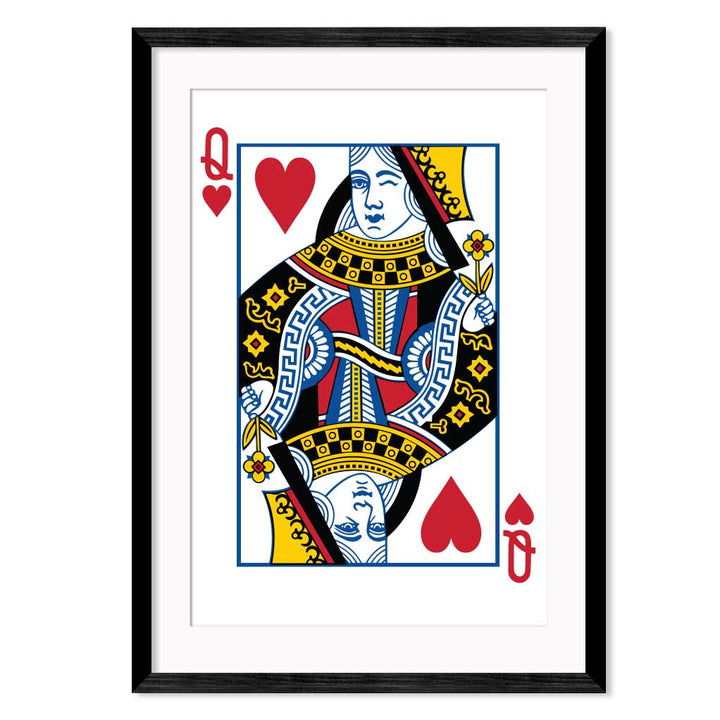 Queen of Hearts Playing Card Poster