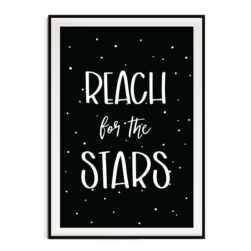 Kids Wall Art │ Rocket & Reach for the Stars