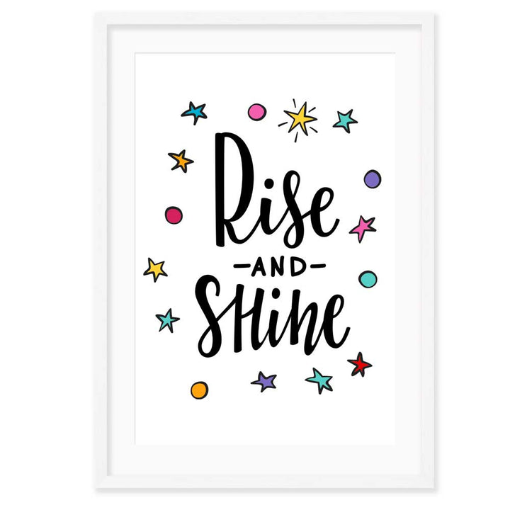 Kids Wall Art │Rise and Shine Space Poster