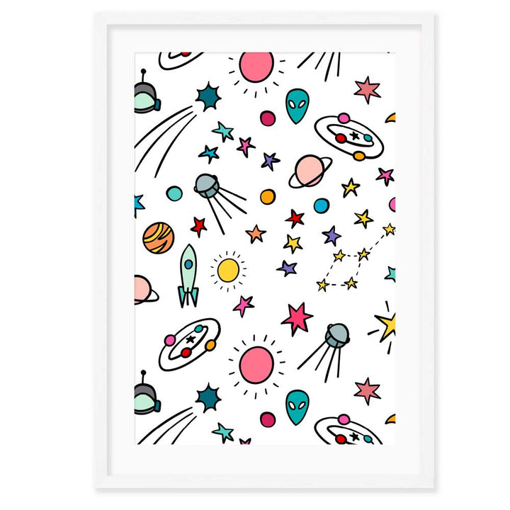 Kids Wall Art │Rise and Shine Space Poster