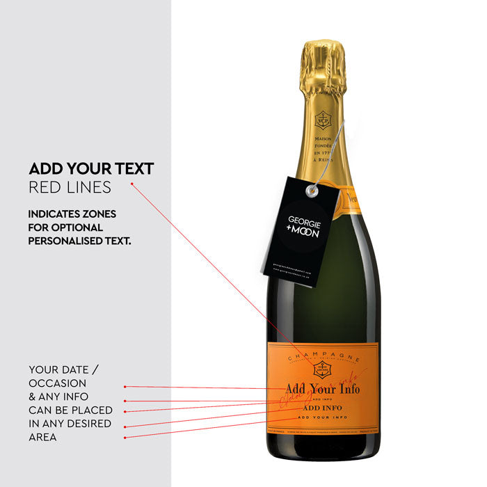 Personalised Champagne Label | Veuve Clicquot Yellow