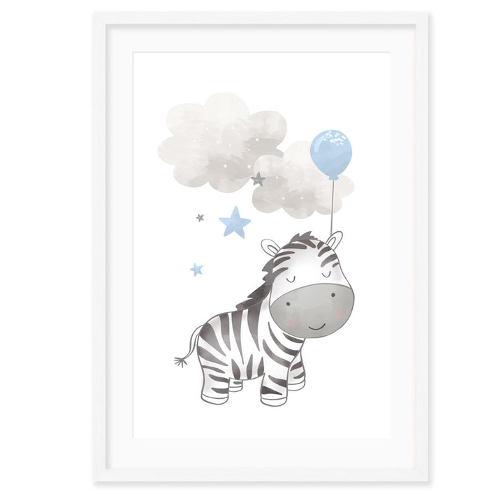 Kids Wall Art │Animals and Balloons Blue