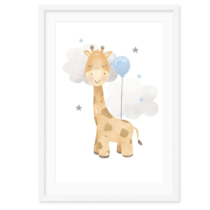 Kids Wall Art │Animals and Balloons Blue