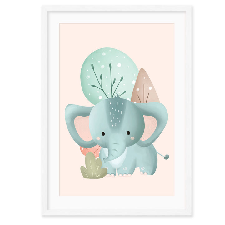 Kids Wall Art │Ellie Giraffe and Lion Baby Jungle