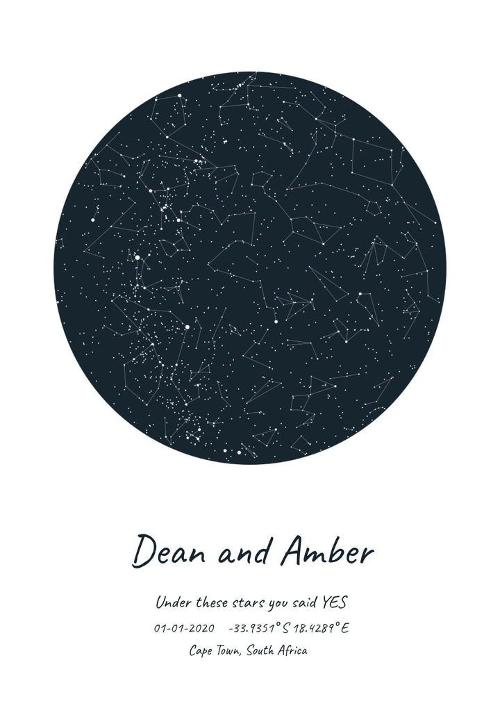 Personalised Star Map with Shapes - Create your Own