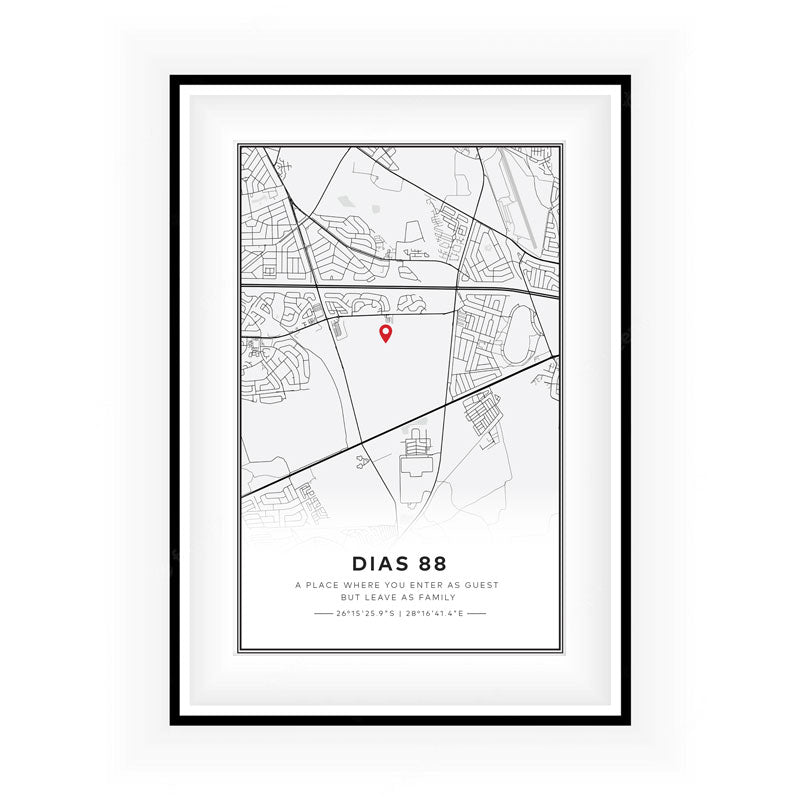 Personalised City Map Art Poster | Location Marker