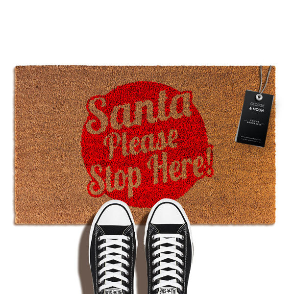 Custom Doormat - Santa Stop Here