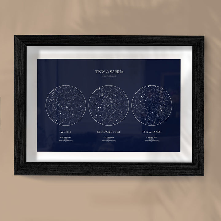 SM | Personalised Ultra Star Map 3 in 1