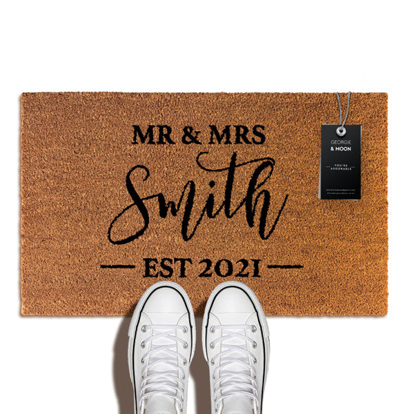 Personalised Doormat Mr & Mrs