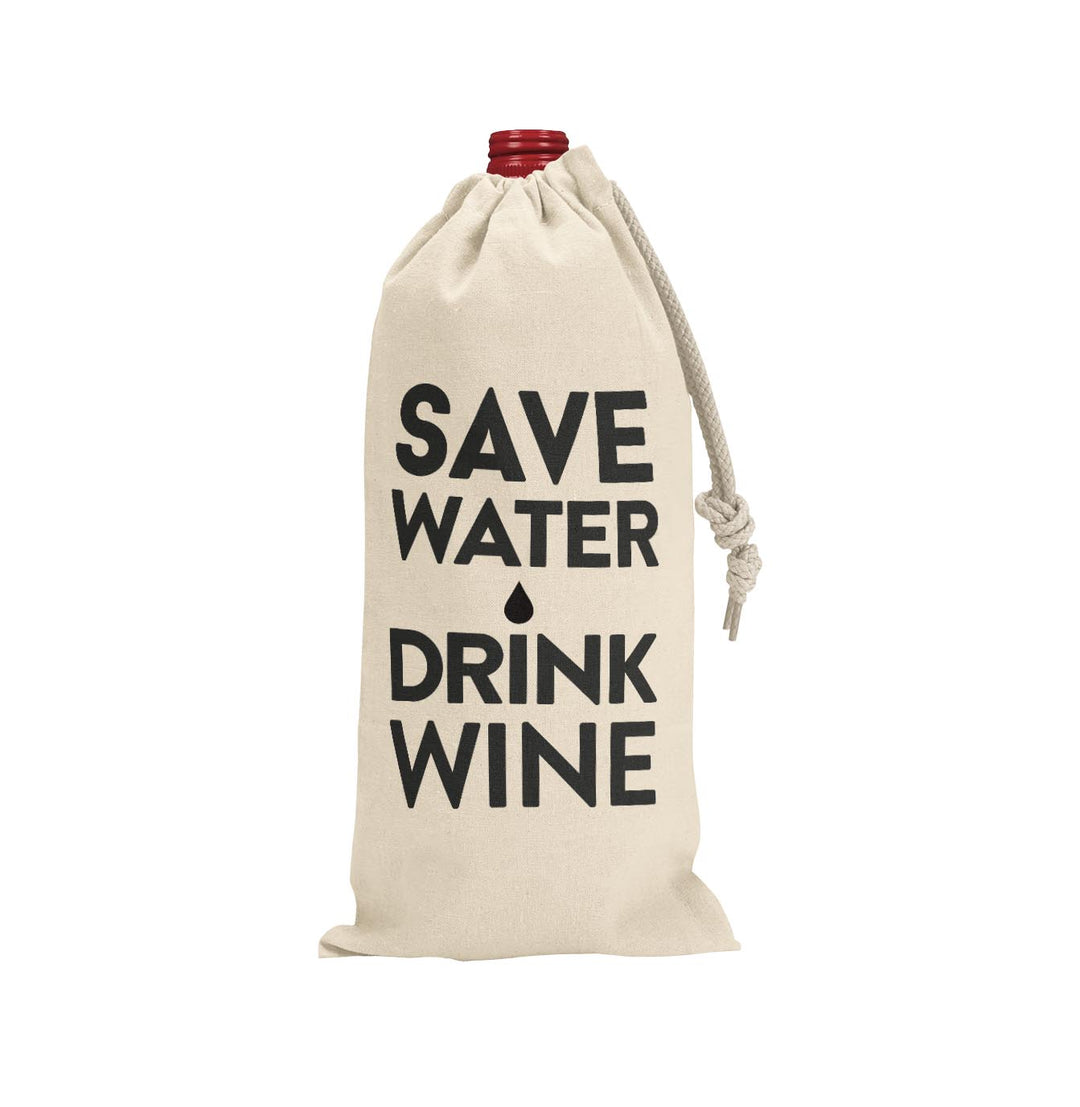 SAVE WATER DRINK WINE WINE BAG - Georgie & Moon